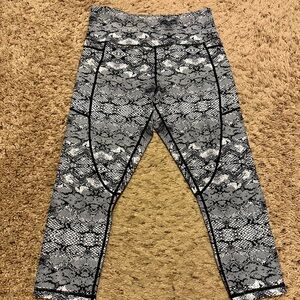 ZYIA Snakeskin Leggings - Black and Gray